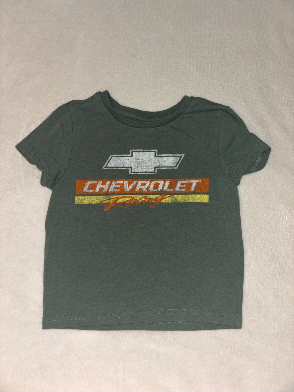 woman’s chevrolet cropped t-shirt